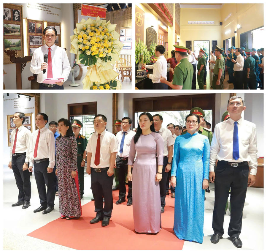 Chương trình chào cờ tại xã Vĩnh Lộc kết hợp dâng hương và báo công dâng Bác