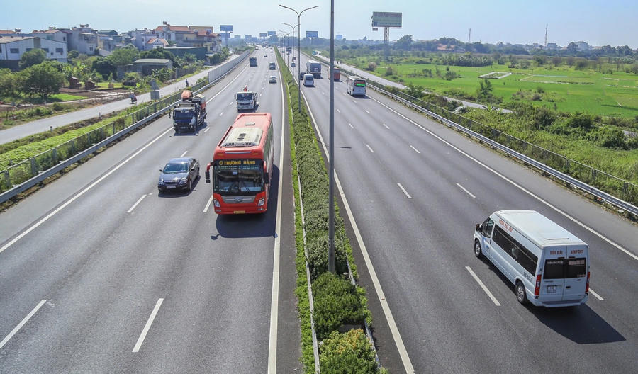 Tuyến cao tốc Pháp Vân - Cầu Giẽ đang được khai thác quy mô 6 làn xe.