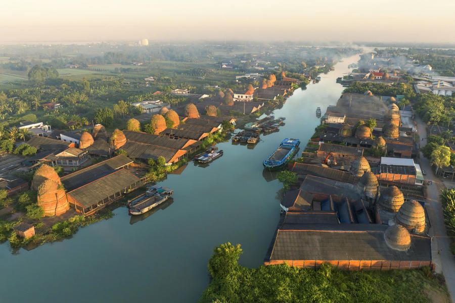 Dòng Cổ Chiên bồi đắp đôi bờ Vĩnh Long. (Ảnh: Trung tâm Xúc tiến Du lịch tỉnh Vĩnh Long)