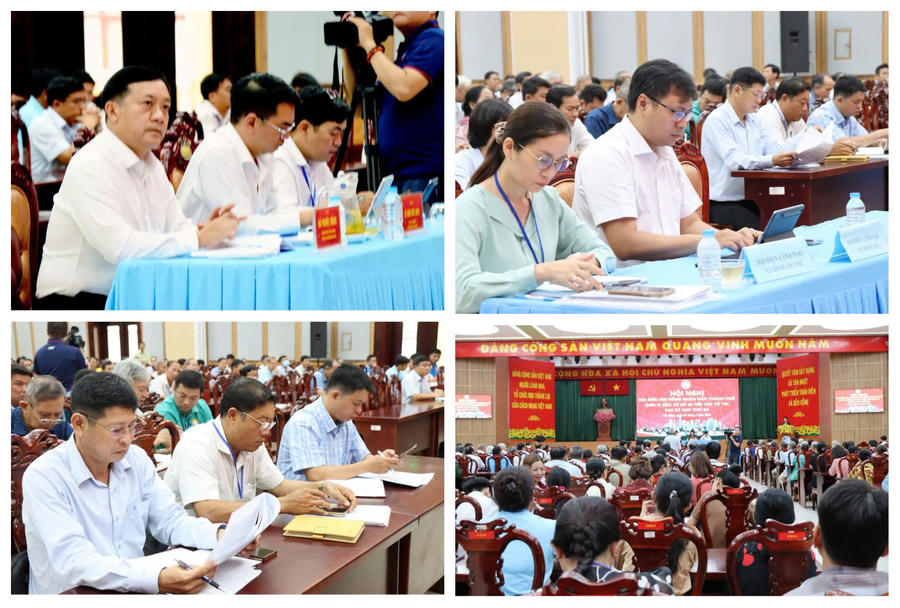 Quang cảnh hội nghị tiếp xúc cử tri.