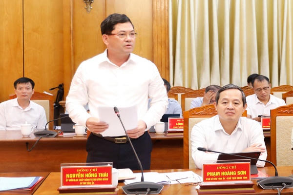 Bí thư Tỉnh ủy Bắc Ninh, ông Nguyễn Hồng Thái phát biểu.