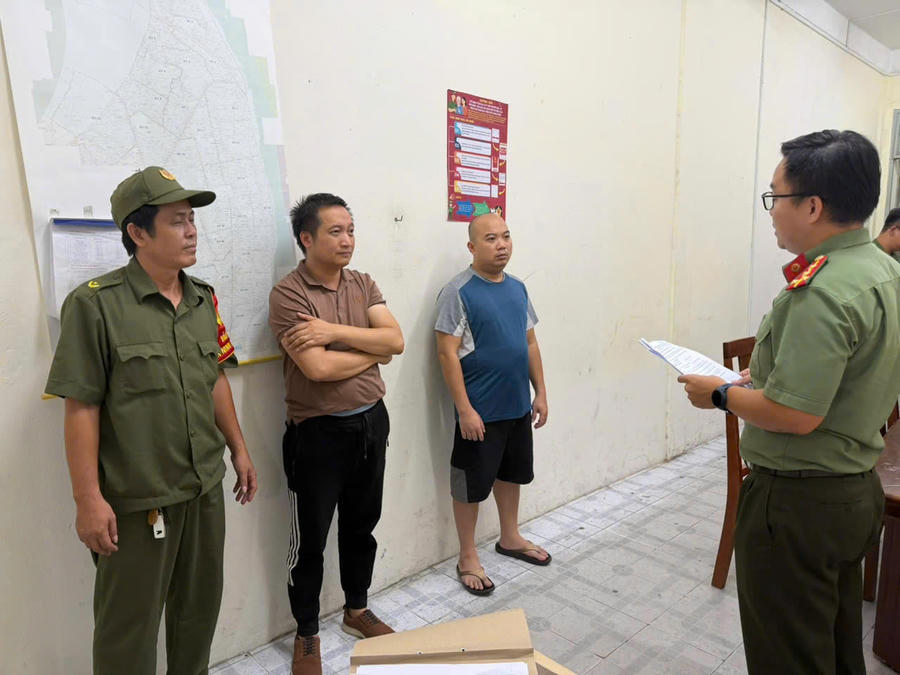 Khởi tố 2 đối tượng cầm đầu - Ảnh Công an TP Đà Nẵng.