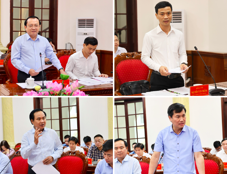 Lãnh đạo các bộ, ngành phát biểu tại buổi làm việc- Ảnh: VGP