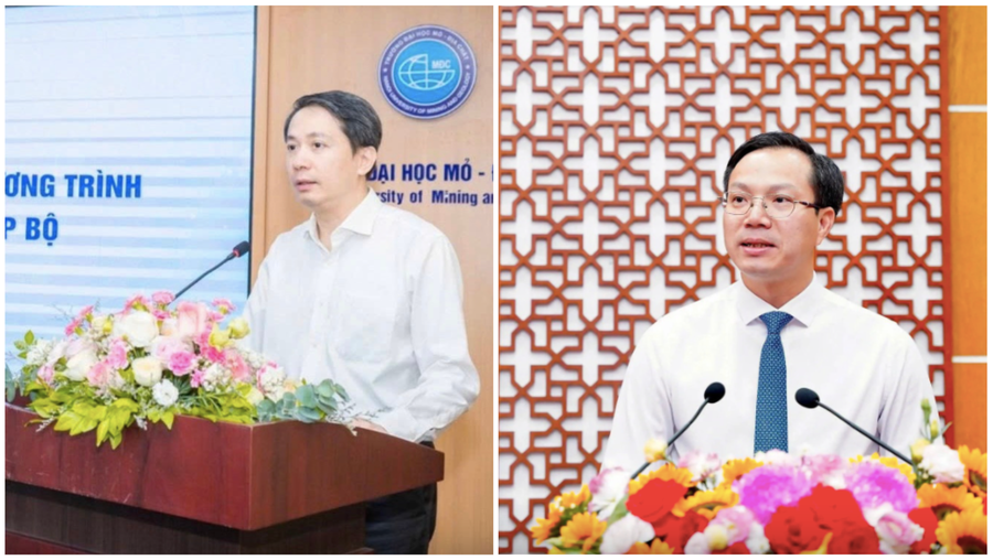 Ông Phạm Quang Hưng (bìa trái) và ông Đoàn Trung Kiên được điều động, bổ nhiệm giữ chức Thứ trưởng Bộ Giáo dục và Đào tạo.