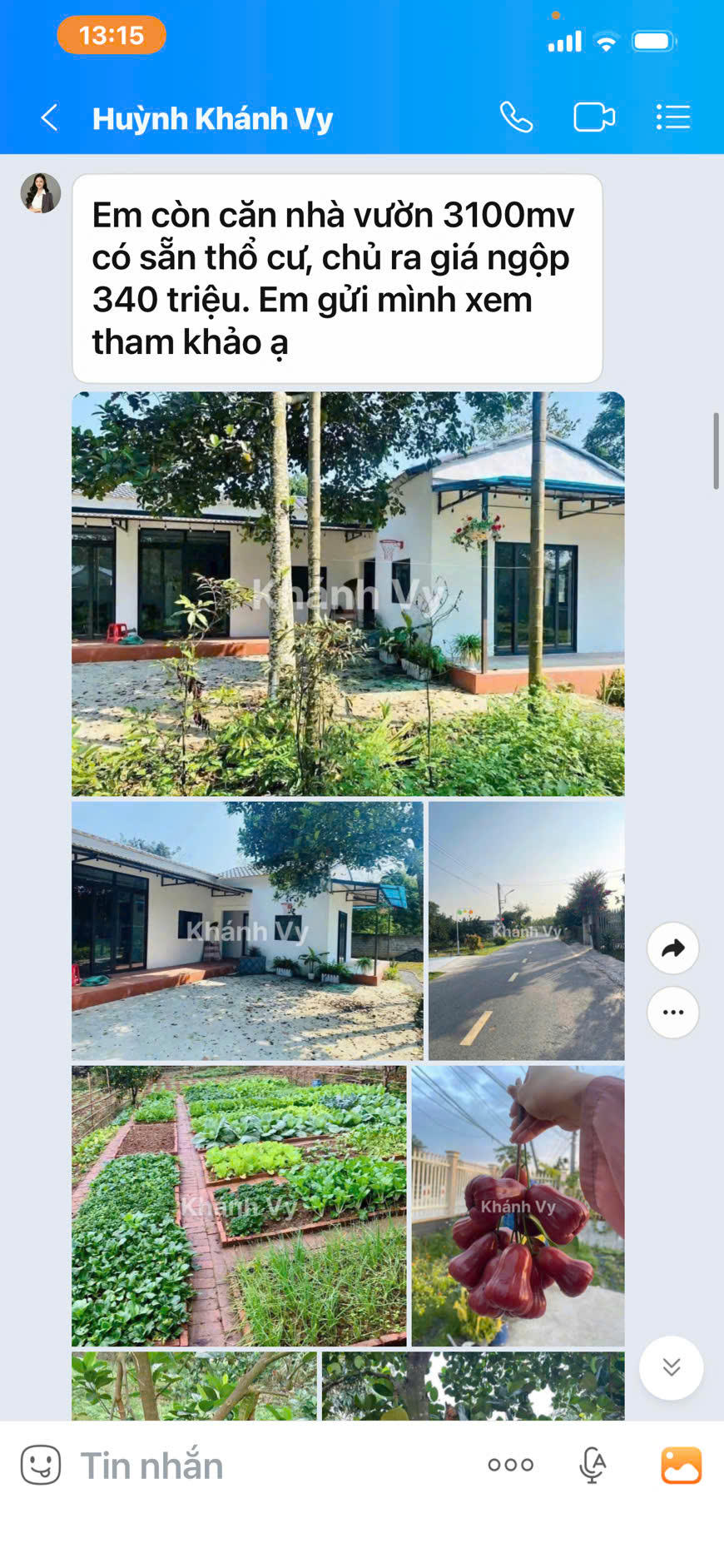 Các tin nhắn quảng cáo về những khu đất rộng, trong đó có một phần đất thổ cư, có sẵn nhà vườn nhưng bán với giá rẻ giật mình.