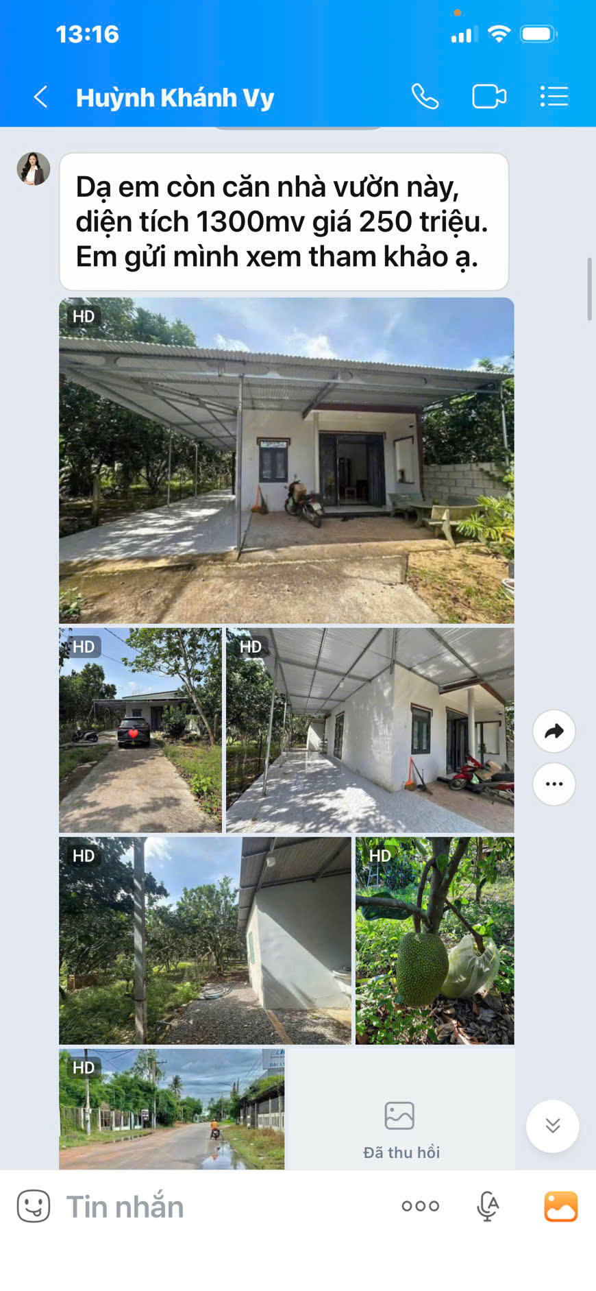 Các tin nhắn quảng cáo về những khu đất rộng, trong đó có một phần đất thổ cư, có sẵn nhà vườn nhưng bán với giá rẻ giật mình.