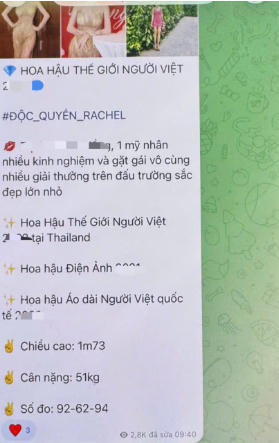 Một cô gái được giới thiệu là hoa hậu. Ảnh: CACC