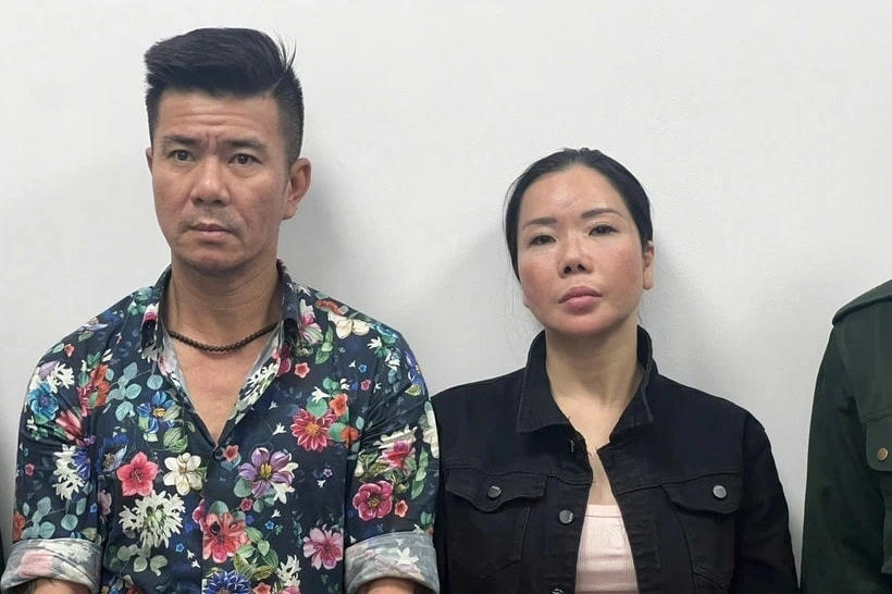 Lê Văn Đông và Nguyễn Thị Mai Anh. Ảnh: Bộ Công an.