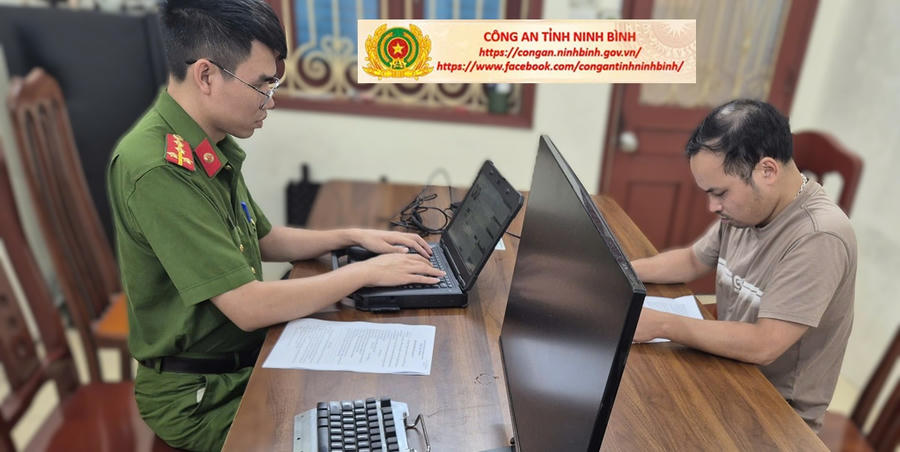 Đối tượng Phạm Minh Tuấn, tại Cơ quan Công an. (Ảnh: )