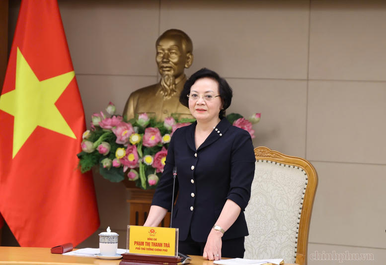Bí thư Trung ương Đảng, Phó Thủ tướng Phạm Thị Thanh Trà chủ trì phiên họp. (Ảnh: VGP/Thu Giang)