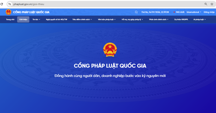 Phó Thủ tướng Chính phủ Lê Tiến Châu ký Quyết định số 1264/QĐ-TTg ngày 13/7/2026 phê duyệt Đề án “Phát triển Cổng Pháp luật quốc gia giai đoạn 2026-2030” (Đề án). (Ảnh minh họa: Ảnh chụp màn hình)