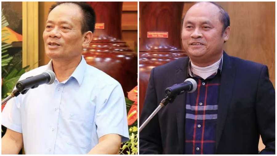 Ông Nguyễn Văn Linh (phải) và ông Lại Thanh Sơn.