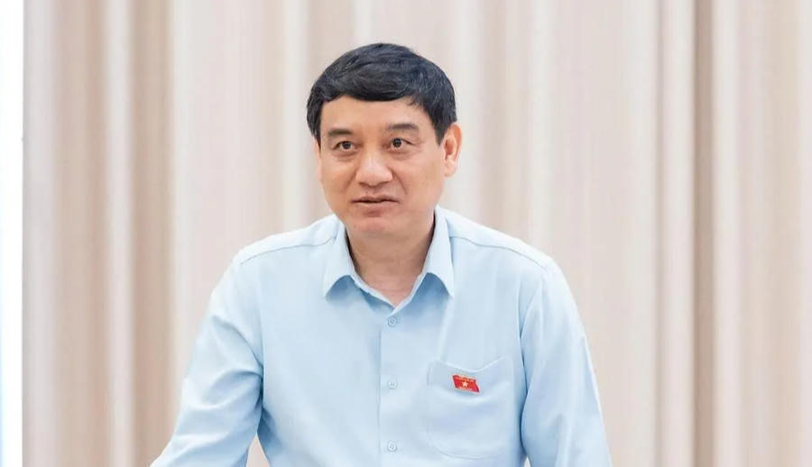 Chủ nhiệm Ủy ban Văn hóa và Xã hội Nguyễn Đắc Vinh phát biểu tại phiên họp. Ảnh MEDIAQUOCHOI