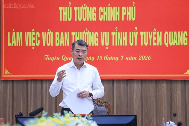 Thủ tướng Lê Minh Hưng chỉ đạo xử lý nghiêm minh, không có vùng cấm, không có ngoại lệ.trong vụ vi phạm quy chế thi THPT tại Tuyên Quang. Ảnh VGP Thủ tướng Lê Minh Hưng chỉ đạo xử lý nghiêm minh, không có vùng cấm, không có ngoại lệ.trong vụ vi phạm quy chế thi THPT tại Tuyên Quang. Ảnh VGP