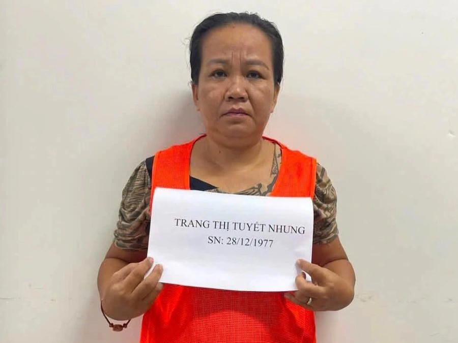Trang Thị Tuyết Nhung bị điều tra về hành vi lừa đảo chiếm đoạt tài sản. Ảnh: Công an cung cấp.