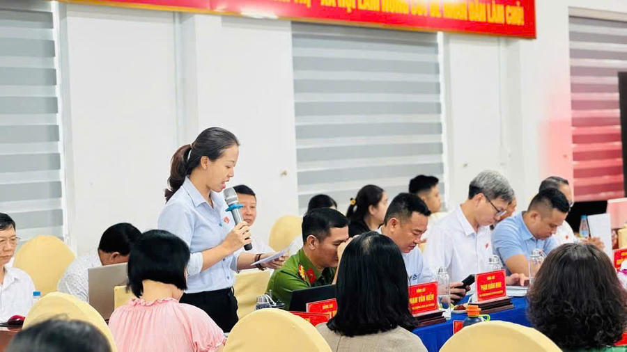 Đại biểu trình bày tham luận tại hội nghị.