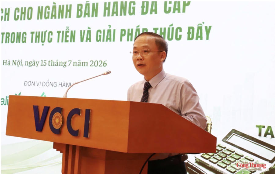 Ông Bùi Trung Nghĩa - Phó Chủ tịch VCCI phát biểu tại sự kiện. Ảnh Báo Công thương