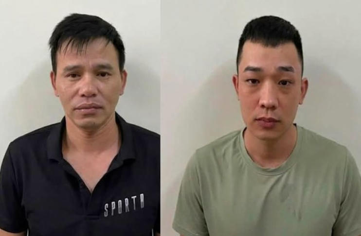 Đối tượng Nguyễn Văn Hoàng và Nguyễn Văn Quý bị khởi tố về hành vi đánh bạc. Ảnh: Công an Hà Tĩnh