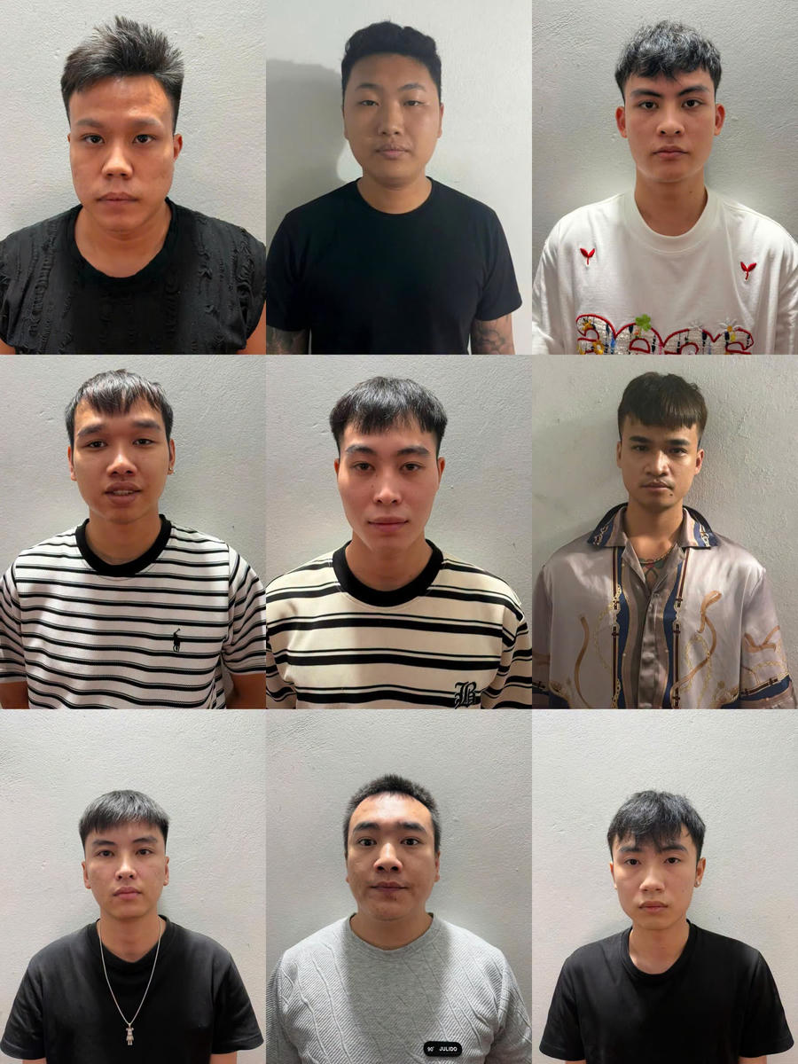 Các đối tượng bị bắt giữ.