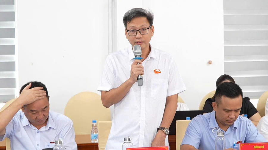 Đại biểu trình bày tham luận tại hội nghị.