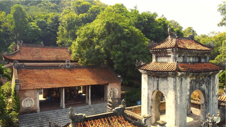 Góc đền Bà Triệu. Ảnh InT