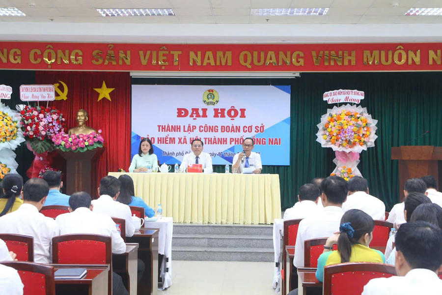 Đại hội thành lập Công đoàn cơ sở BHXH TP Đồng Nai.