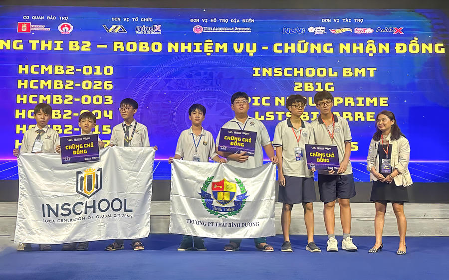 Đội tuyển Trường Phổ thông Thái Bình Dương vào vòng Chung kết Quốc gia Cuộc thi Robotacon WRO 2026 ở Bảng B2.