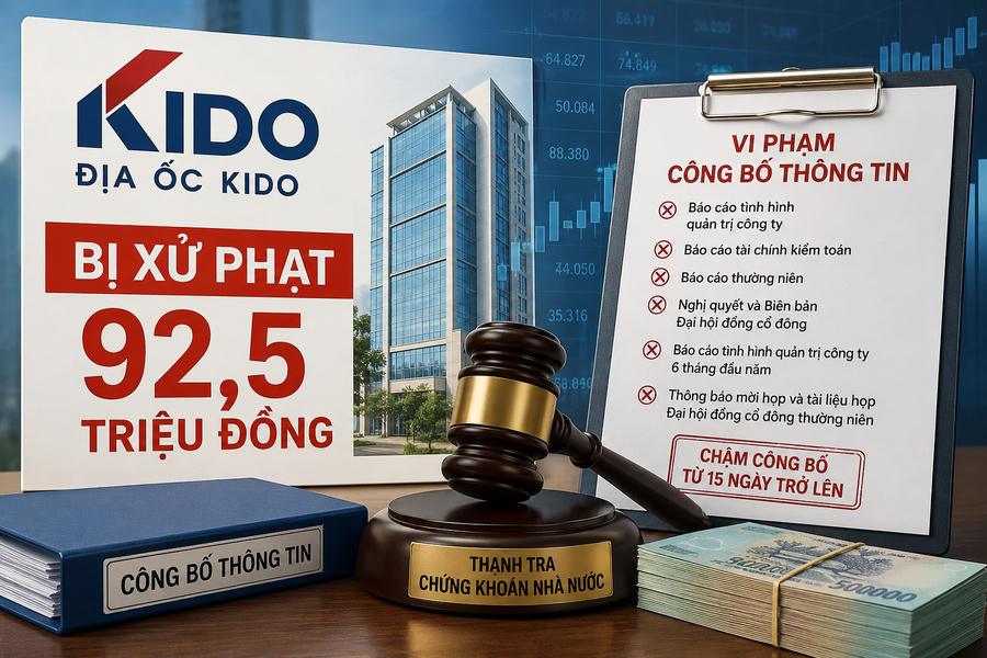 Công ty cổ phần Địa ốc Kido bị phạt 92,5 triệu đồng. Ảnh minh hoạ do AI tạo Công ty cổ phần Địa ốc Kido bị phạt 92,5 triệu đồng. Ảnh minh hoạ do AI tạo