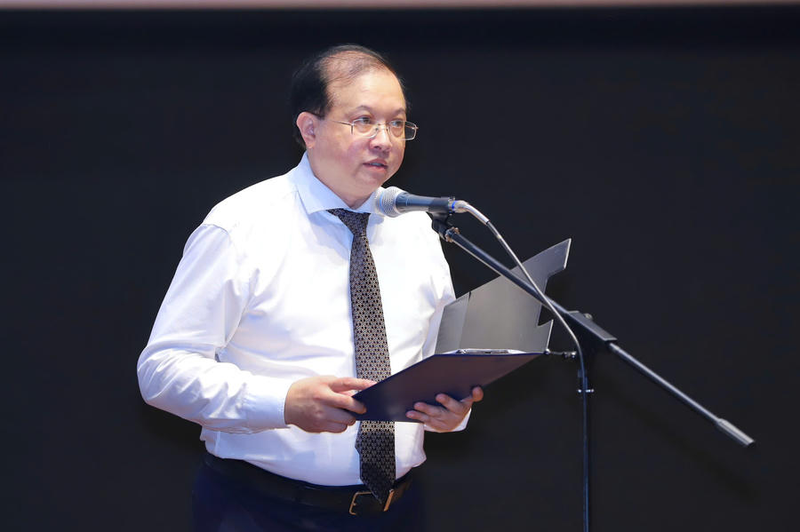Thứ trưởng Bộ VHTTDL Tạ Quang Đông phát biểu tại buổi lễ. (Ảnh: Việt Hùng)