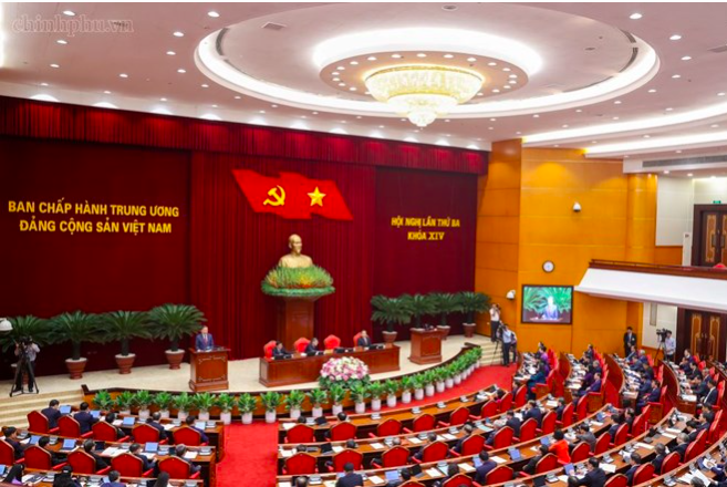Các đại biểu dự Hội nghị Trung ương 3 (Ảnh: Cổng TTĐT Đảng Cộng sản).
