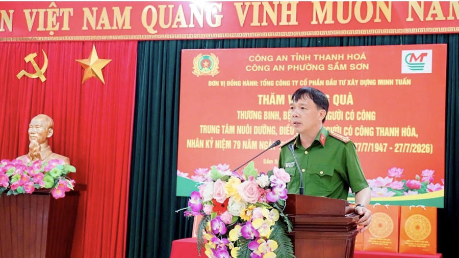 Thượng tá Nguyễn Quốc Khánh, Ủy viên Ban Thường vụ Đảng ủy, Trưởng Công an phường Sầm Sơn