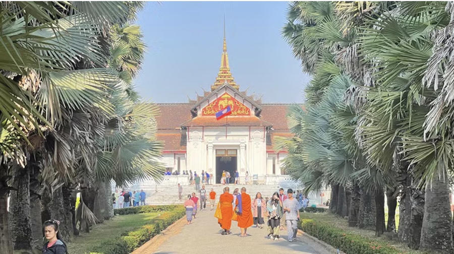 Bảo tàng Cung điện Hoàng gia ở cố đô Luang Prabang, Lào. Ảnh: Hải Tiến/Báo Nhân Dân