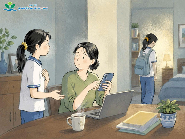 Cha mẹ đồng hành cùng con trong việc sử dụng mạng xã hội để giảm nguy cơ và tăng sự kết nối.