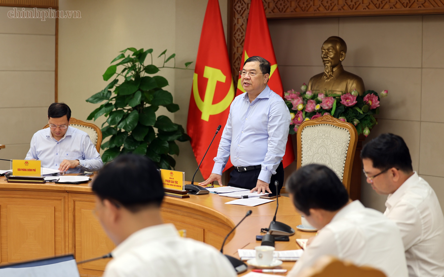 Ủy viên Bộ Chính trị, Phó Thủ tướng Thường trực Phạm Gia Túc phát biểu kết luận cuộc họp. Ảnh: VGP