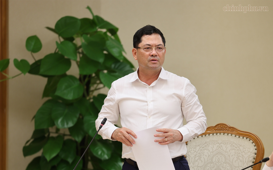 Bí thư Tỉnh uỷ Bắc Ninh Nguyễn Hồng Thái phát biểu tại cuộc làm việc - Ảnh: VGP