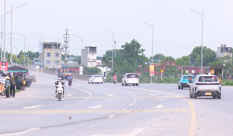 Tuyến ĐT.398 đoạn khu vực Cầu Xuân Cẩm. (Ảnh: bacninh.gov.vn)