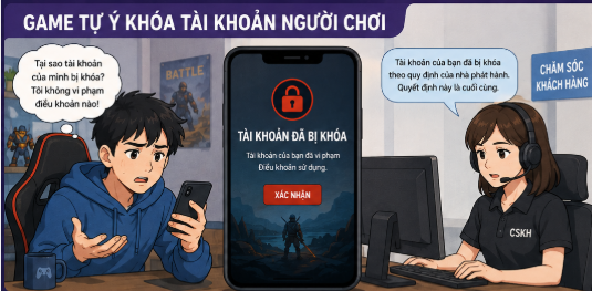 Đã nạp tiền mua vật phẩm trong trò chơi điện tử nhưng tài khoản bị khóa người tiêu dùng cần làm gì?