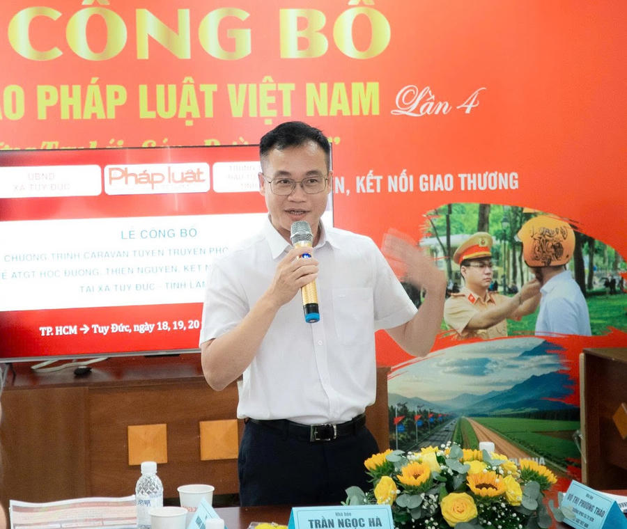 Nhà báo Trần Ngọc Hà - Phó Tổng Biên tập Báo Pháp Luật Việt Nam, Trưởng Ban Tổ chức Chương trình.