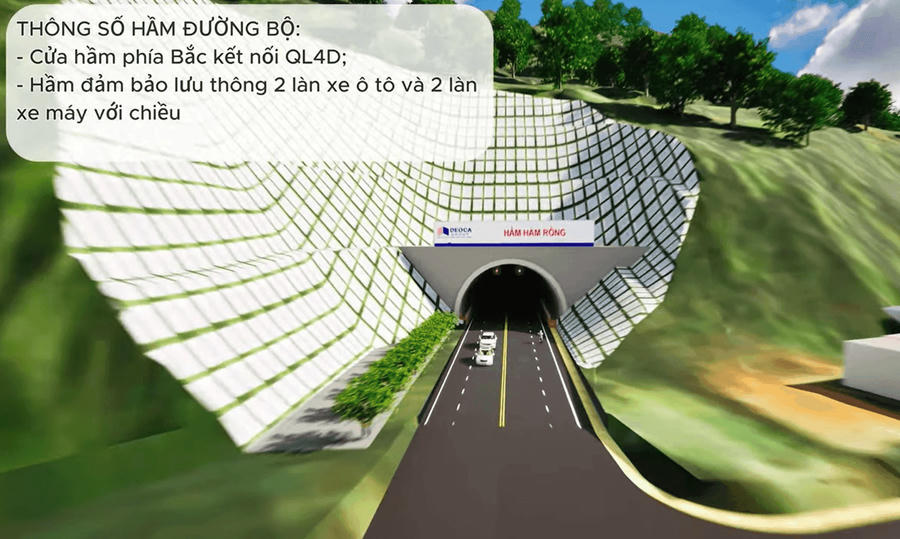 Phối cảnh hầm Hàm Rồng. (Ảnh: Báo Lào Cai).