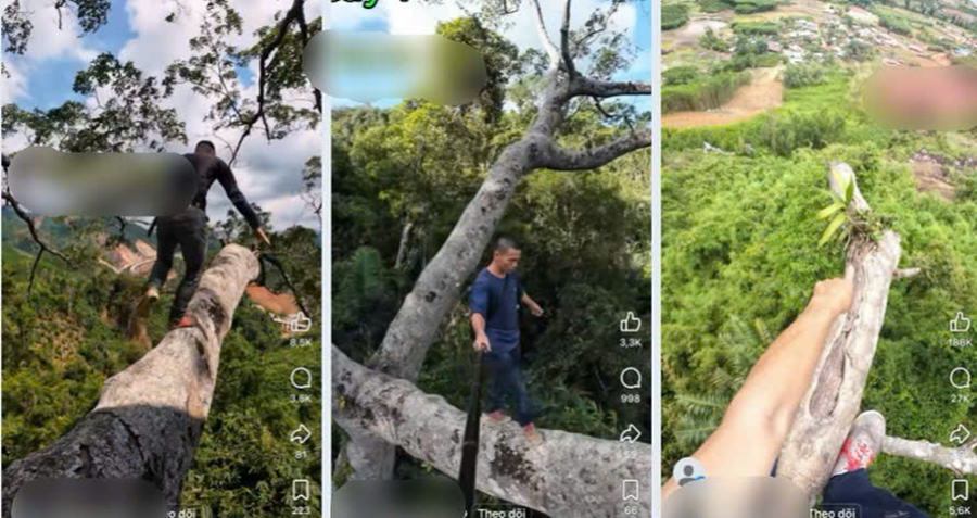 Những video có tính mạo hiểm thường thu hút lượng lớn người xem trên các nền tảng mạng xã hội. (Ảnh: Công an tỉnh Đắk Lắk)