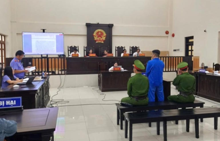 Bị cáo Nguyễn Ngọc Thái tại phiên tòa và lãnh án 18 năm tù. Ảnh: Viện Kiểm sát Nhân dân cung cấp