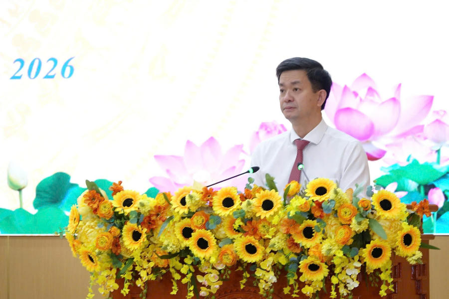 Ông Lê Quang Tùng, Ủy viên Ban Chấp hành Trung ương Đảng, Bí thư Tỉnh ủy An Giang phát biểu chỉ đạo.