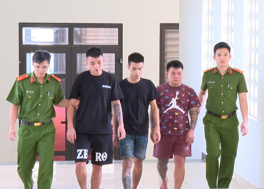 3 đối tượng tại cơ quan CSĐT - Ảnh Công an Thanh Hóa.