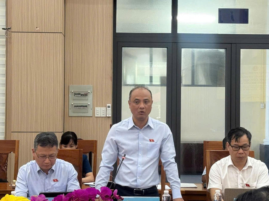 Ông Nguyễn Phương Tuấn - Phó Chủ nhiệm Ủy ban Khoa học, Công nghệ và Môi trường của Quốc hội - phát biểu tại buổi làm việc.