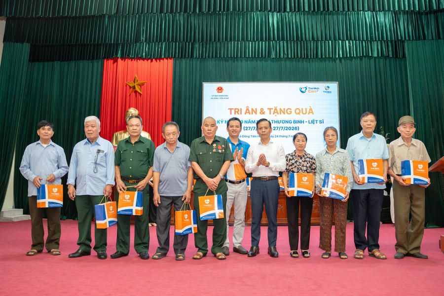 Sự phối hợp giữa Dược phẩm Thái Minh và chính quyền địa phương góp phần mang những phần quà đến tận tay người có công với cách mạng.
