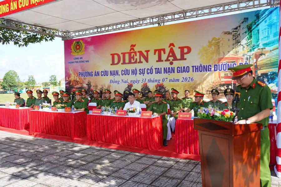Quang cảnh buổi diễn tập.
