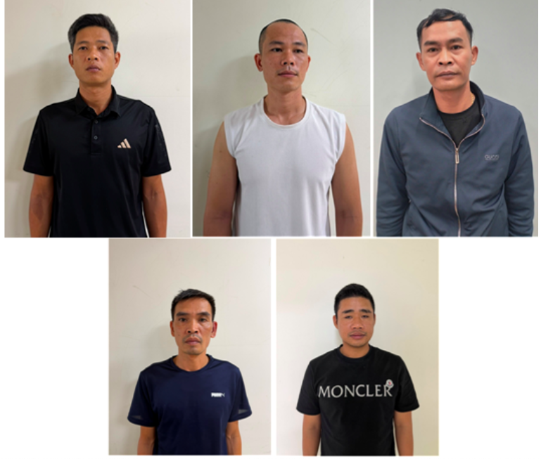 Các đối tượng liên quan đến vụ án. Ảnh: CA Hải Phòng.