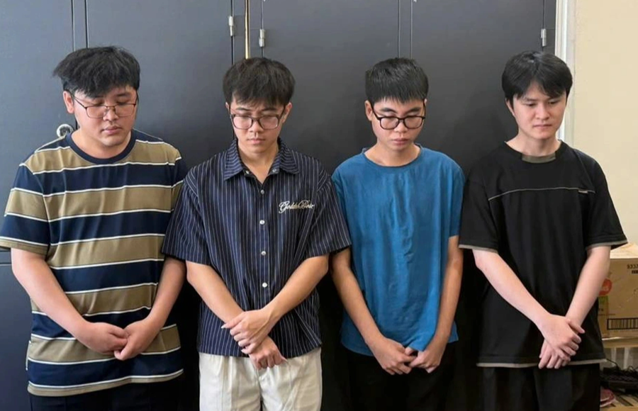 Các đối tượng trong vụ án (Ảnh: Công an Hà Nội).