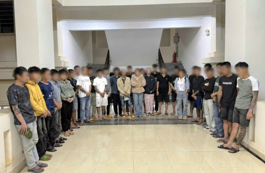 Liên quan đến vụ việc có 38 người dương tính với ma túy. Ảnh: Công an Lâm Đồng