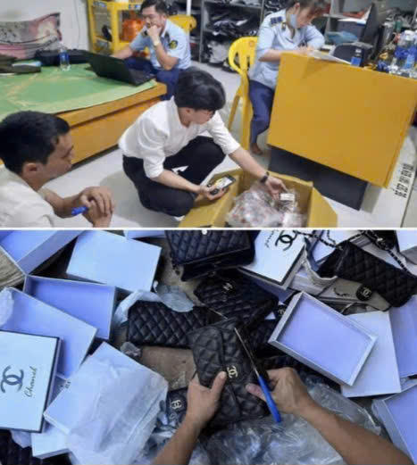 Lực lượng chức năng tỉnh Gia Lai kiểm tra hàng giả trên địa bàn tỉnh. Ảnh: ĐS